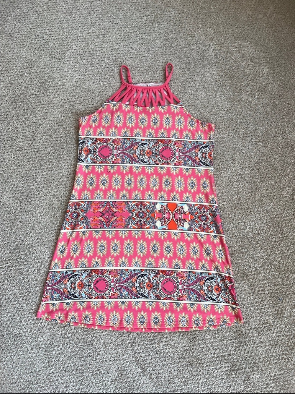 Amazon Boho Print Strappy Summer Dress